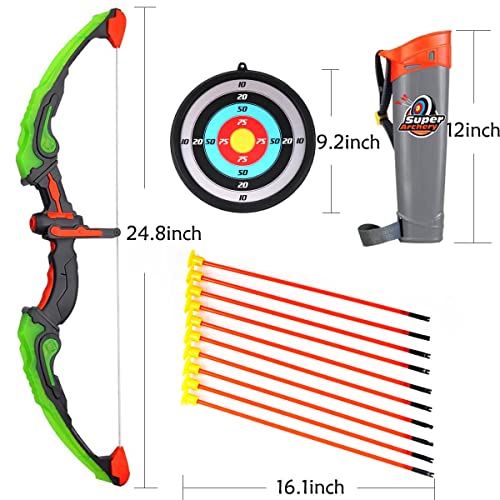 LED Archery Set for Kids: Bow, Arrow, Target