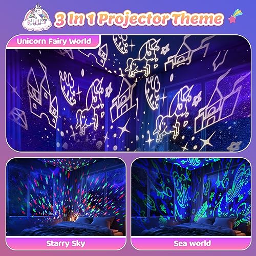 Unicorn Night Light Projector - Gifts for Girls