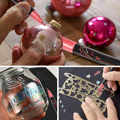 24 Color Metallic Marker Pens for Black Paper