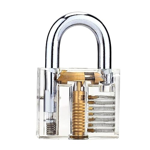 Professional 20-Piece Lockpicking Set with Transparent Padlock | Gadgets for Men