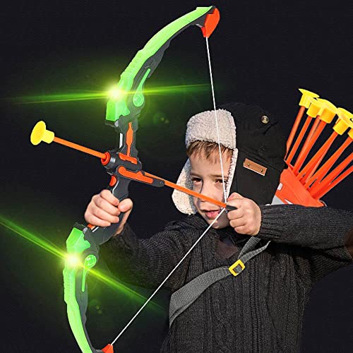 LED Archery Set for Kids: Bow, Arrow, Target