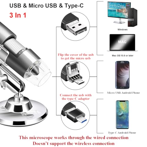 Portable USB Microscope Camera for Android Windows Linux Mac