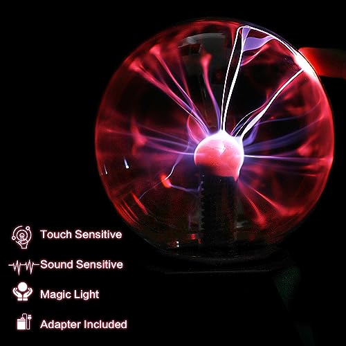 Plasma Ball Lamp: 5 Inch, Touch & Sound Sensitive