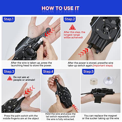 Spider Web Shooter, Electric Reel-in Launcher, Silk Toy