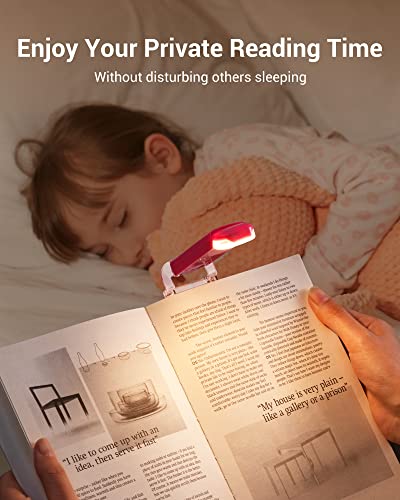 DEWENWILS Clip On LED Book Light - Pink