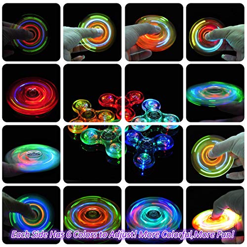 FIGROL LED Light Fidget Spinner, Rainbow Hand Spinner
