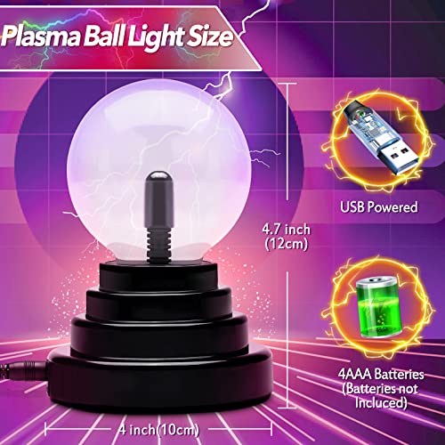 CGBOOM Plasma Ball: 3" Touch Sensitive Lightning Sphere