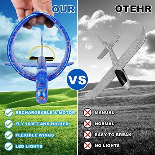 2023 Electric Airplane Toy, Foam Throwing Glider