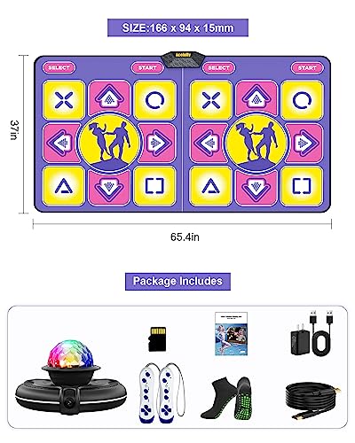 Acelufly Dance Mat: Flannel, HD Camera, Wireless Controller