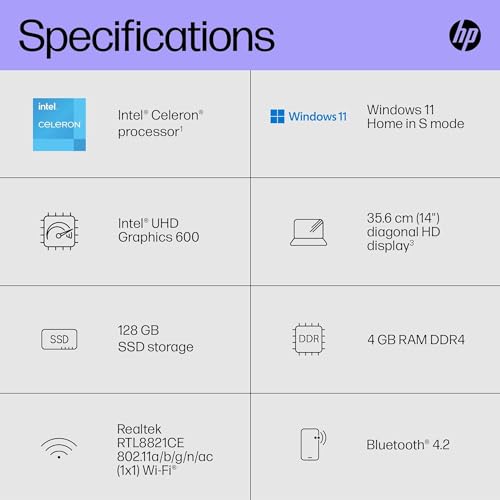 HP Stream 14" Laptop with Intel N4120 Processor
