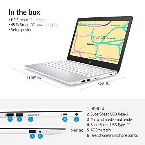 HP Stream 11" Laptop with Intel Celeron N4120