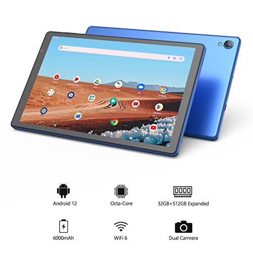 PRITOM 10" Android 12 Tablet with Quad Core