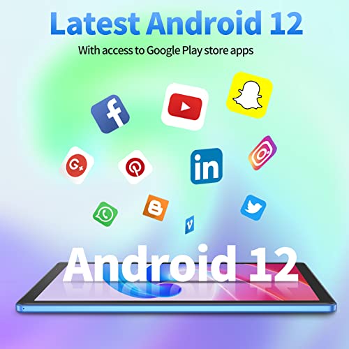 PRITOM 10" Android 12 Tablet with Quad Core