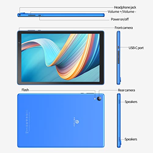 PRITOM 10" Android 12 Tablet with Quad Core