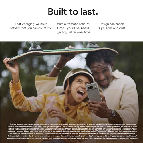 Google Pixel 8 Unlocked Smartphone - Obsidian, 128GB