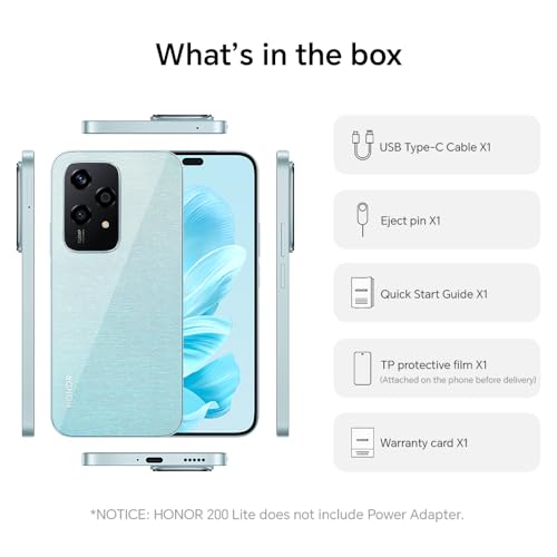 HONOR 200 Lite 5G Smartphone, 8GB+256GB Storage