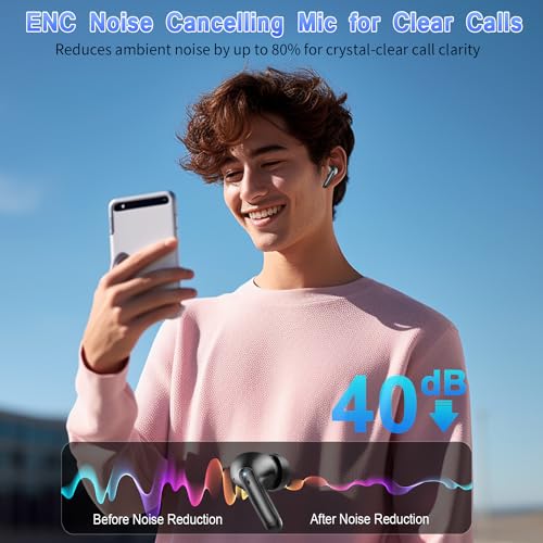 Bluetooth 5.3 Wireless Earbuds with 56H Playtime