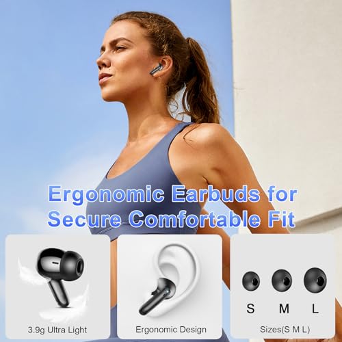 Bluetooth 5.3 Wireless Earbuds with 56H Playtime