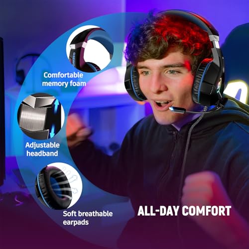RGB Gaming Headset with Surround Sound & Mic