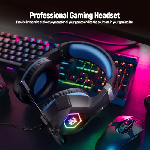 RGB Gaming Headset with Surround Sound & Mic