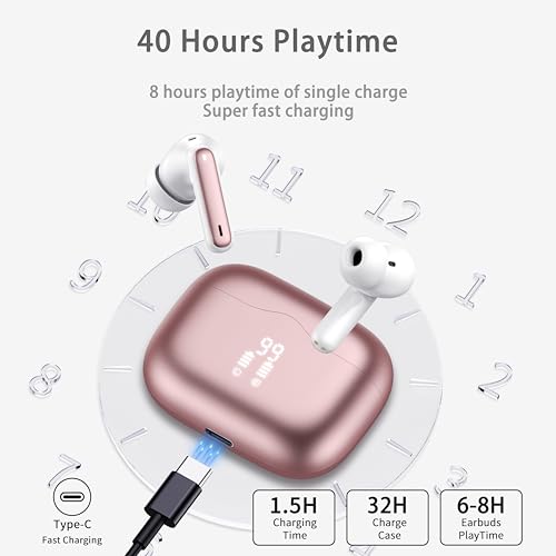 Bluetooth 5.3 Wireless Earbuds with Deep Bass