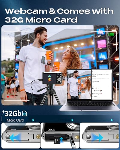 4K Autofocus Dual Camera with 32G Memory Card