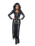 Black Skeleton Dress Costume for Halloween Parties