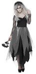 Gothic Graveyard Bride Costume with Veil and Roses