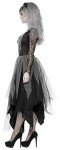 Gothic Graveyard Bride Costume with Veil and Roses