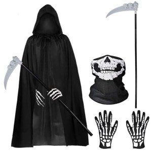 Grim Reaper 4-Piece Halloween Costume Set