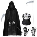 Grim Reaper 4-Piece Halloween Costume Set