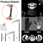 Grim Reaper 4-Piece Halloween Costume Set