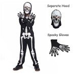 Glow in the Dark Skeleton Costume for Kids 5-7