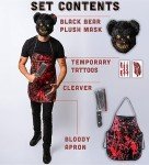5-Piece Horror Bear Costume for Men & Teens
