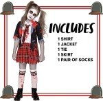 Zombie Schoolgirl Costume for Kids - Halloween Dress-Up