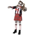 Zombie Schoolgirl Costume for Kids - Halloween Dress-Up