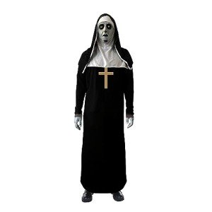 Deluxe Halloween Nun Costume with Scary Mask