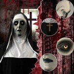 Deluxe Halloween Nun Costume with Scary Mask