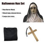 Deluxe Halloween Nun Costume with Scary Mask
