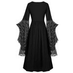 Plus Size Gothic Hooded Cape Dress for Women