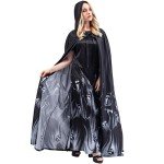 Witch Dress with Hooded Cape for Halloween
