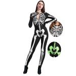 Glow in the Dark Skeleton Costume for Adults