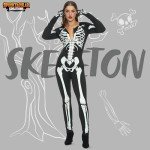 Glow in the Dark Skeleton Costume for Adults