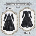 Princess Black Dress Costume with Wig for Parties