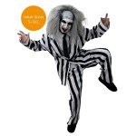 Adult Ghost Costume - Black and White Stripes