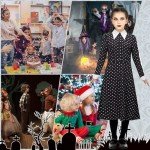 Princess Black Dress Costume with Wig for Parties