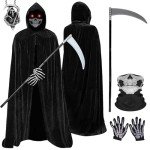 5 Pack Grim Reaper Costume Set for Cosplay