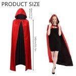 Unisex Black Red Vampire Cape for Halloween