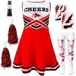 Zombie Cheerleader Halloween Costume for Kids, Ages 7-9