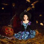 Deluxe Glittery Witch Costume for Girls, Ages 7-8